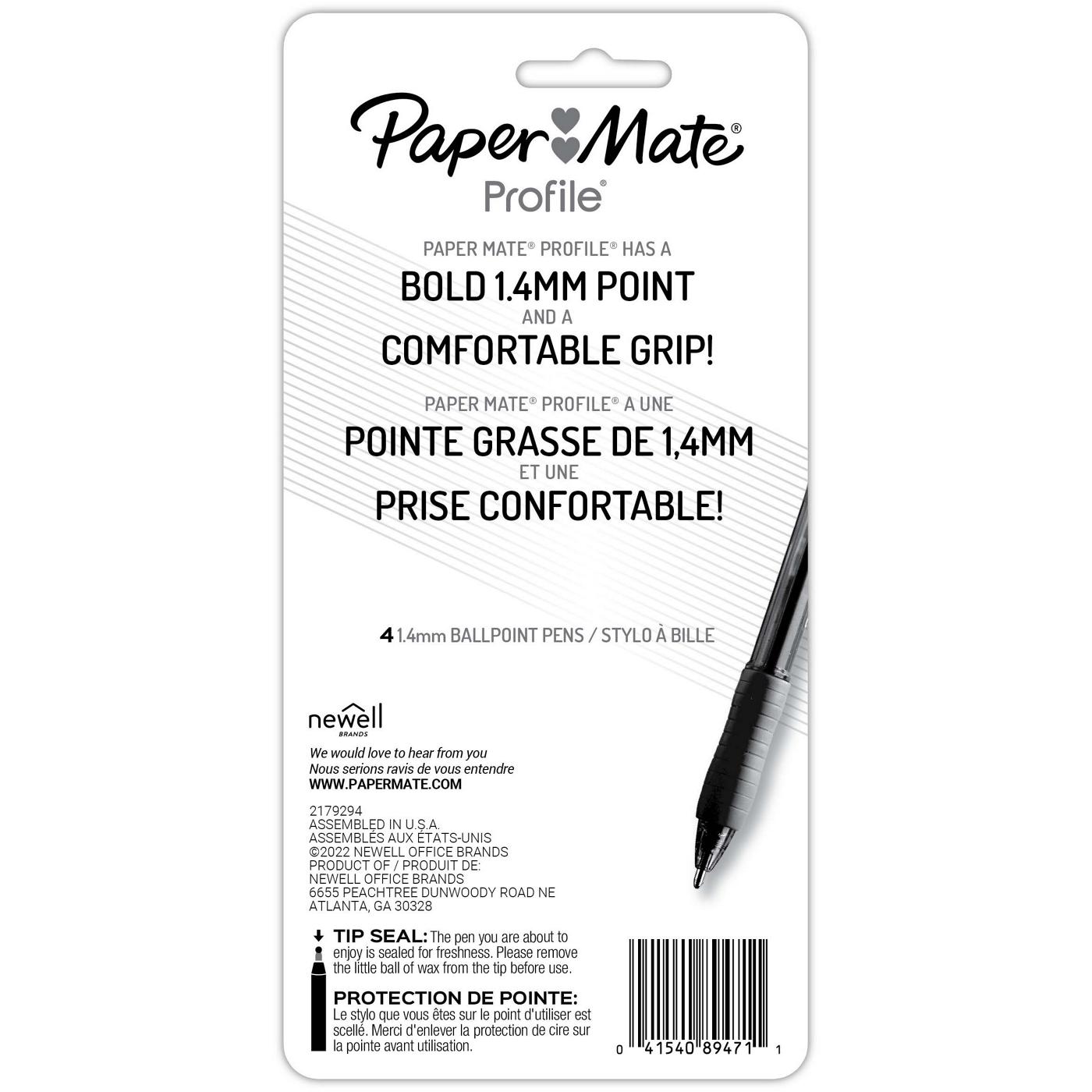 Paper Mate Profile 1.4mm Ballpoint Pens - Black Ink; image 2 of 2
