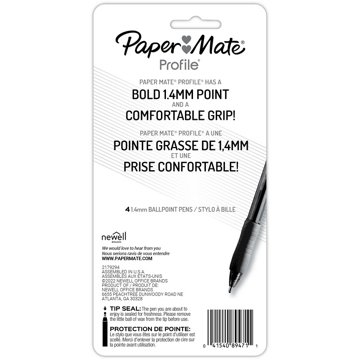 Paper Mate Profile 1.4mm Ballpoint Pens - Black Ink