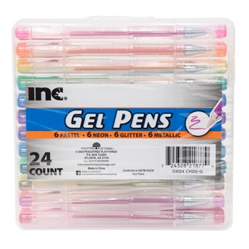 Inc Gel Pen Set - Assorted Ink, 24 pk