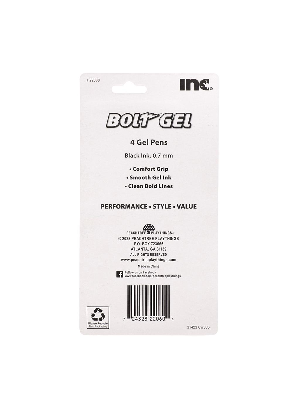 Inc Bolt 0.7mm Retractable Gel Pens - Black Ink; image 2 of 3