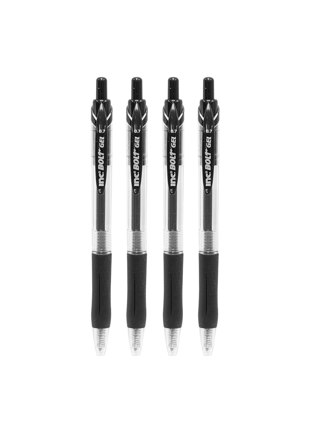 Inc Bolt 0.7mm Retractable Gel Pens - Black Ink; image 3 of 3