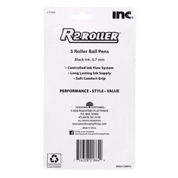 Inc R2 0.7mm Rollerball Pens - Black Ink