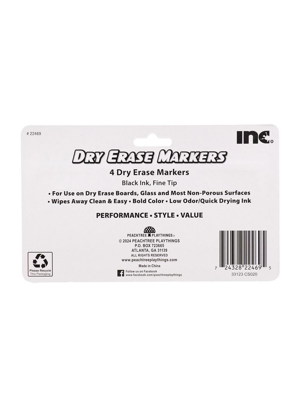 Inc Fine Tip Dry Erase Markers - Black Ink; image 3 of 3