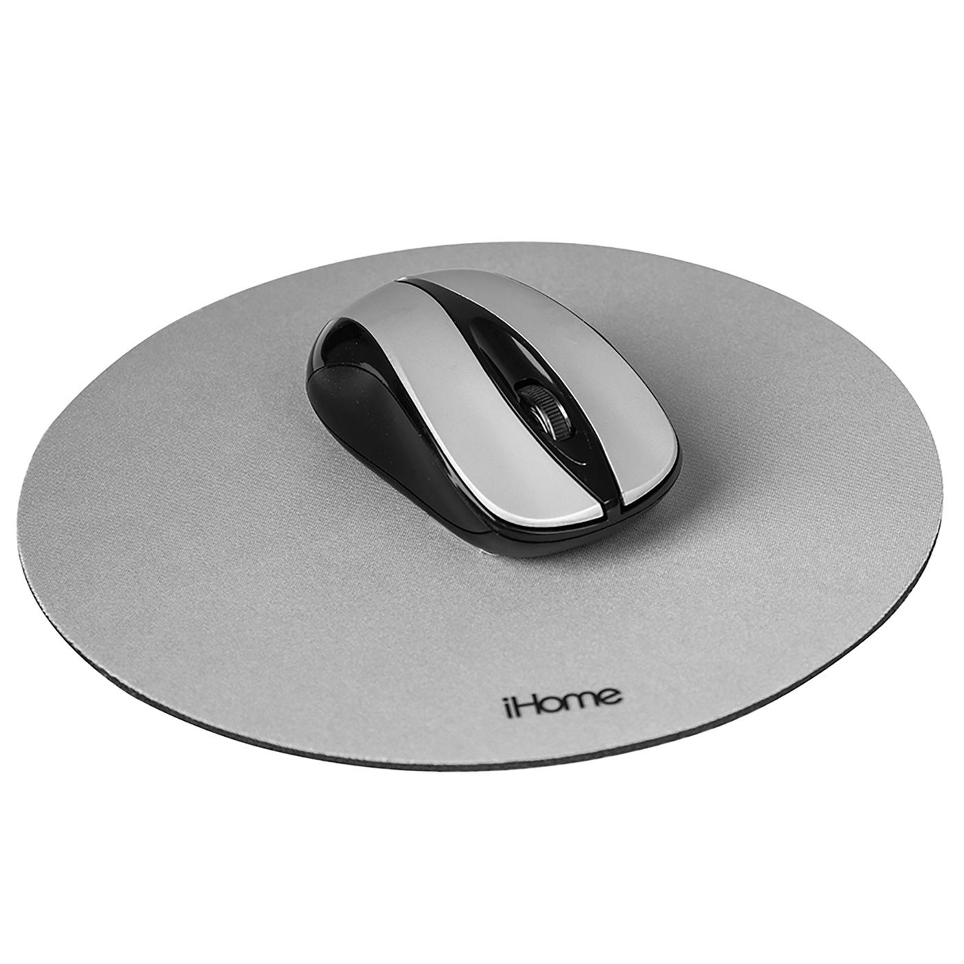 iHome Wireless Mouse & Round Mousepad Bundle - Silver; image 4 of 4