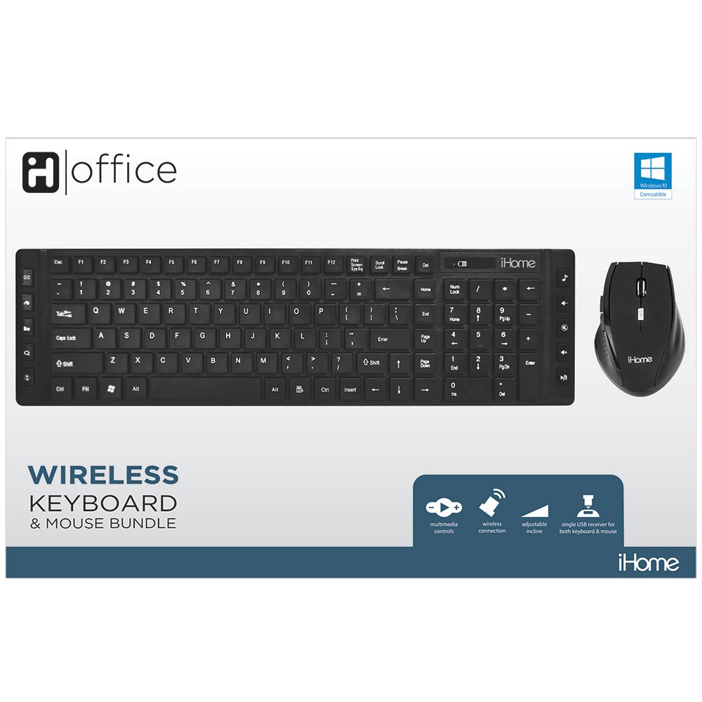 iHome Wireless Keyboard & Mouse Bundle Black Shop Keyboards & mice