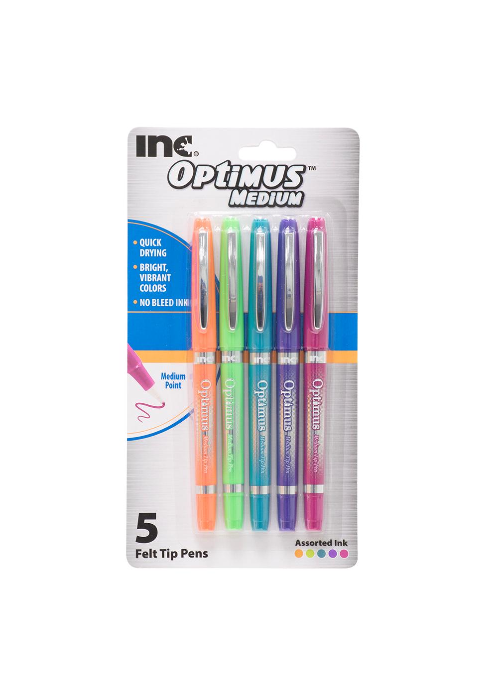 Inc Optimus Medium Felt Tip Pens - Assorted Ink; image 1 of 3