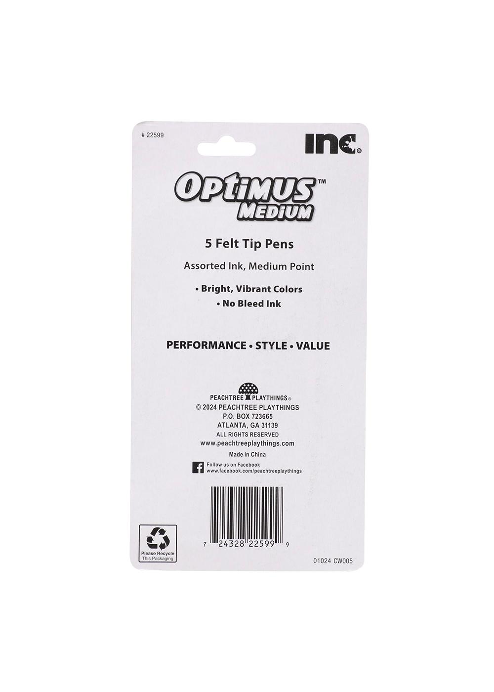 Inc Optimus Medium Felt Tip Pens - Assorted Ink; image 3 of 3