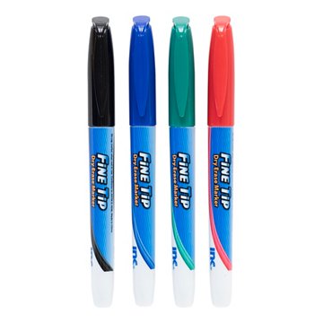 Inc Fine Point Dry Erase Markers - Assorted Ink, 4 pk
