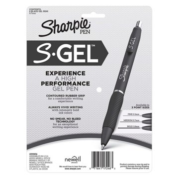 Sharpie S-Gel 0.7mm Gel Pens - Black Ink, 8 pk