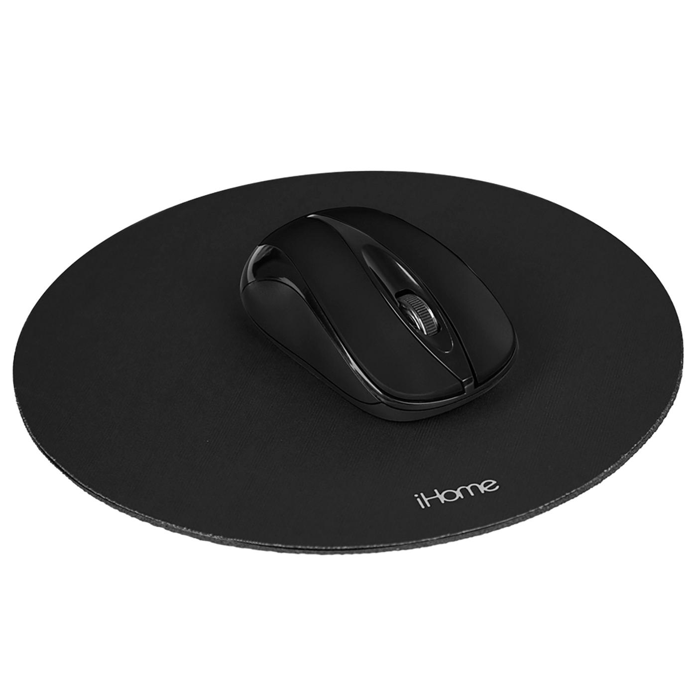 iHome Wireless Mouse & Round Mousepad Bundle - Black; image 4 of 4