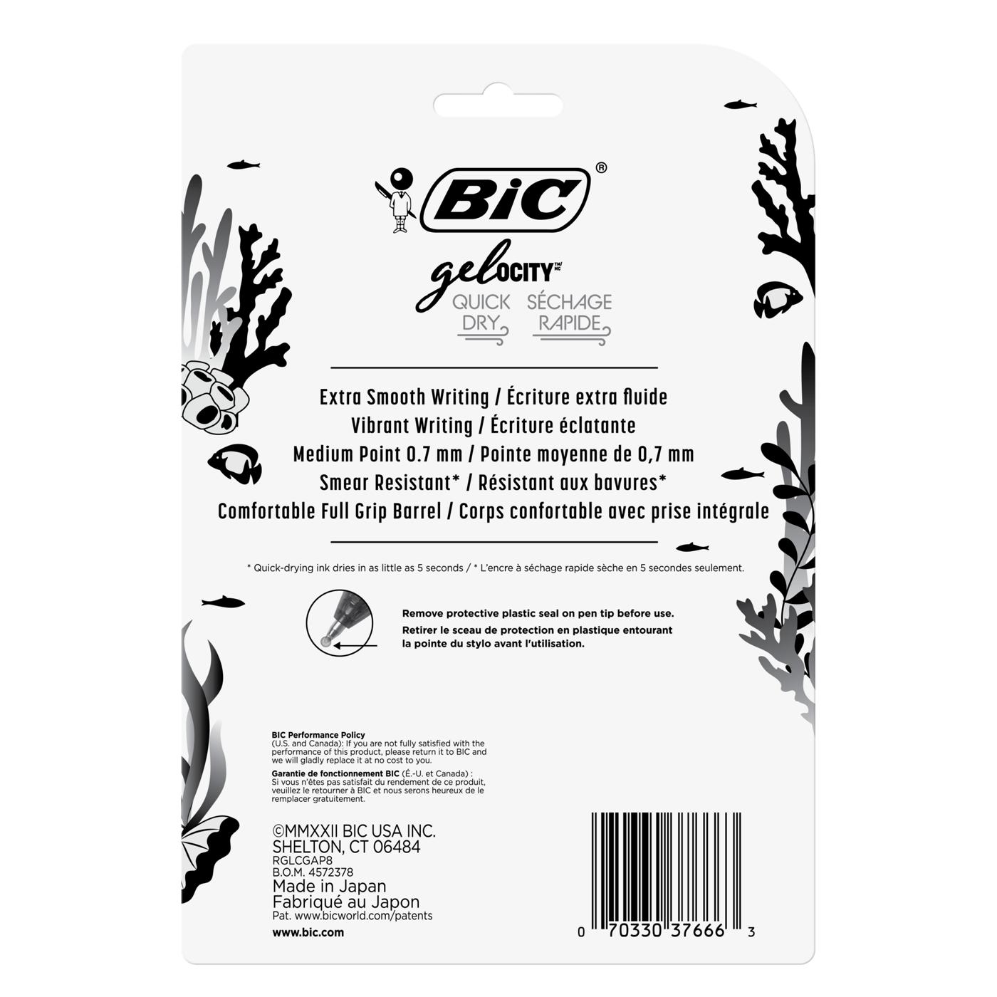 BIC Gel-ocity Quick Dry 0.7mm Retractable Gel Pens - Assorted Ocean Theme Ink; image 2 of 2
