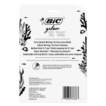 BIC Gel-ocity Quick Dry 0.7mm Retractable Gel Pens - Assorted Ocean Theme Ink, 8 pk