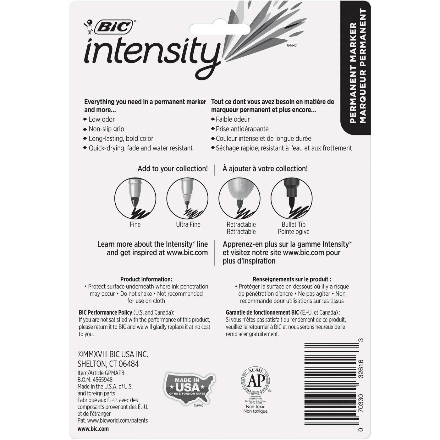 BIC Intensity Fine Tip Permanent Markers - Assorted Ink; image 2 of 2
