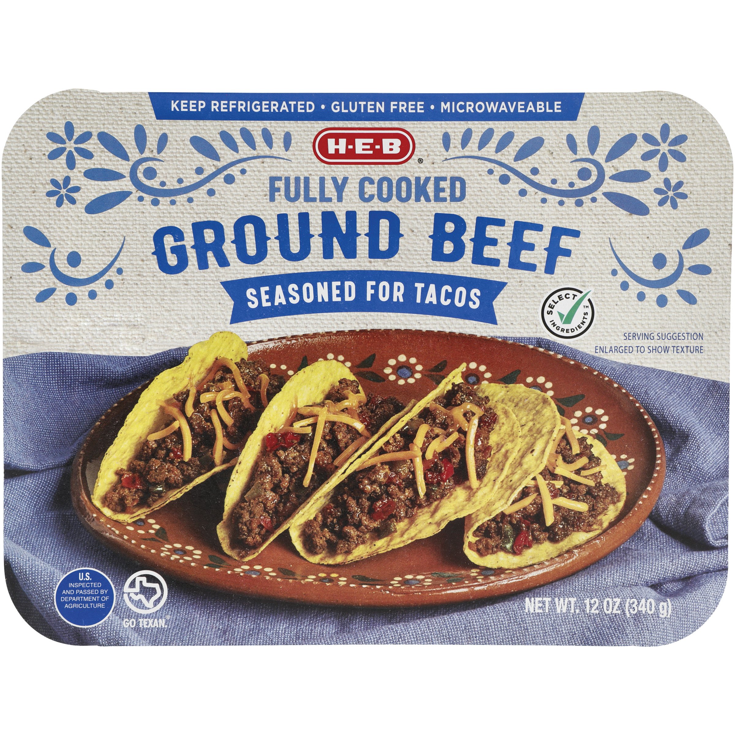 H-E-B Fully Cooked Seasoned Ground Beef For Tacos - Shop Beef At H-E-B