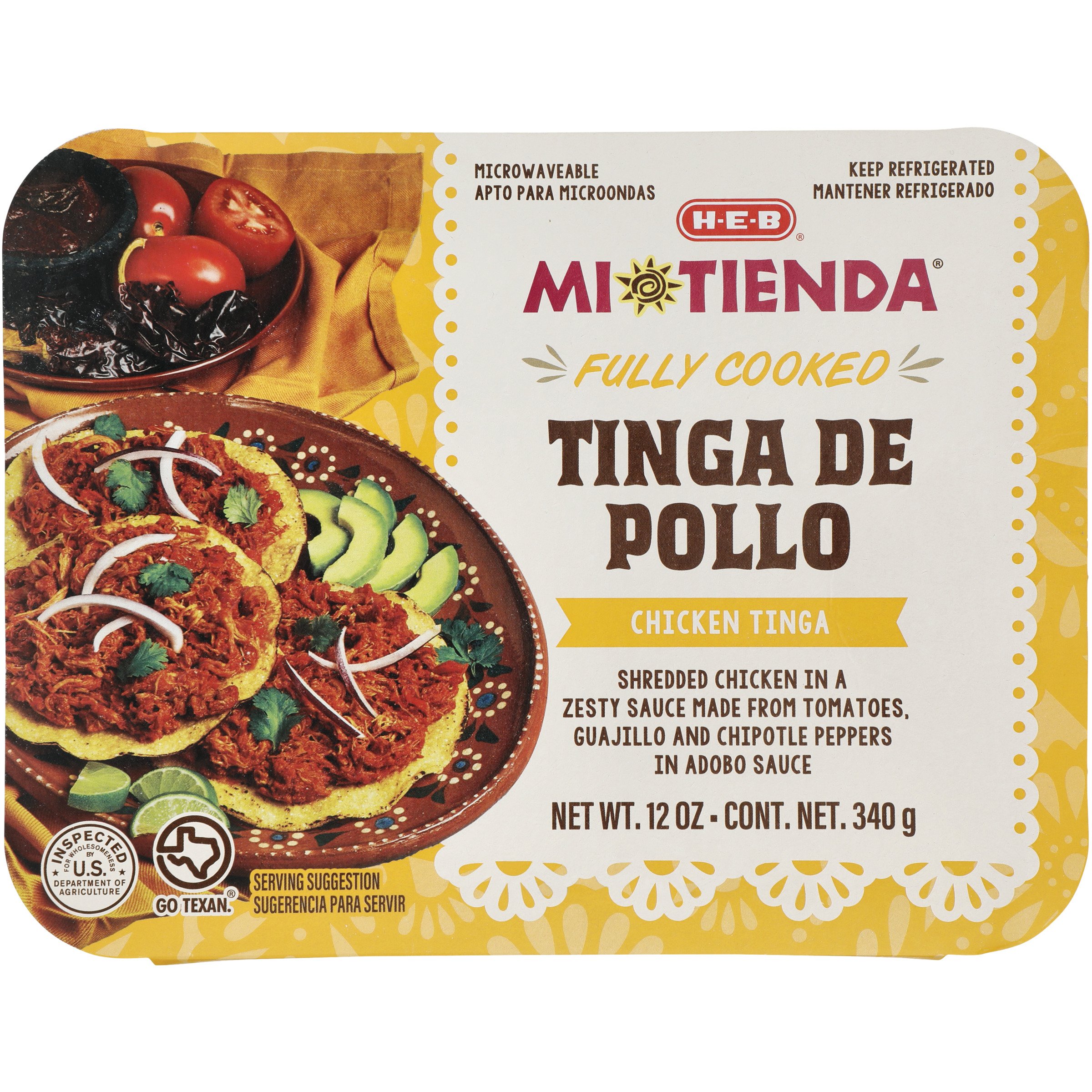 H-E-B Mi Tienda Fully Cooked Chicken Tinga De Pollo - Shop Chicken At H-E-B