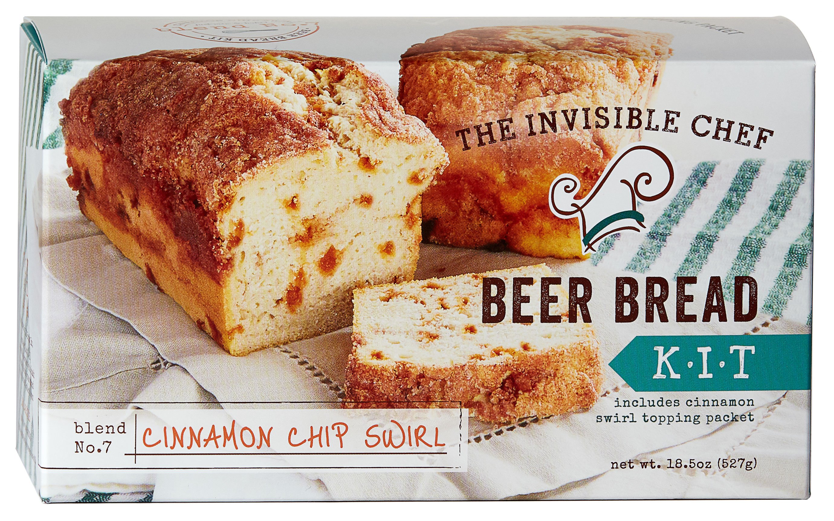 The Invisible Chef Cinnamon Chip Swirl Beer Bread Kit, 18.5 oz ...