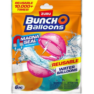 Zuru Bunch O Balloons Reusable Water Balloons, 6 pc