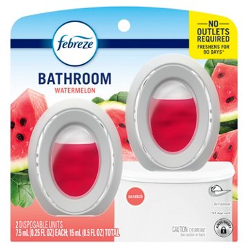 Febreze Bathroom Air Freshener Odor-Fighting - Sweet Watermelon Vine Scent, 2 ct