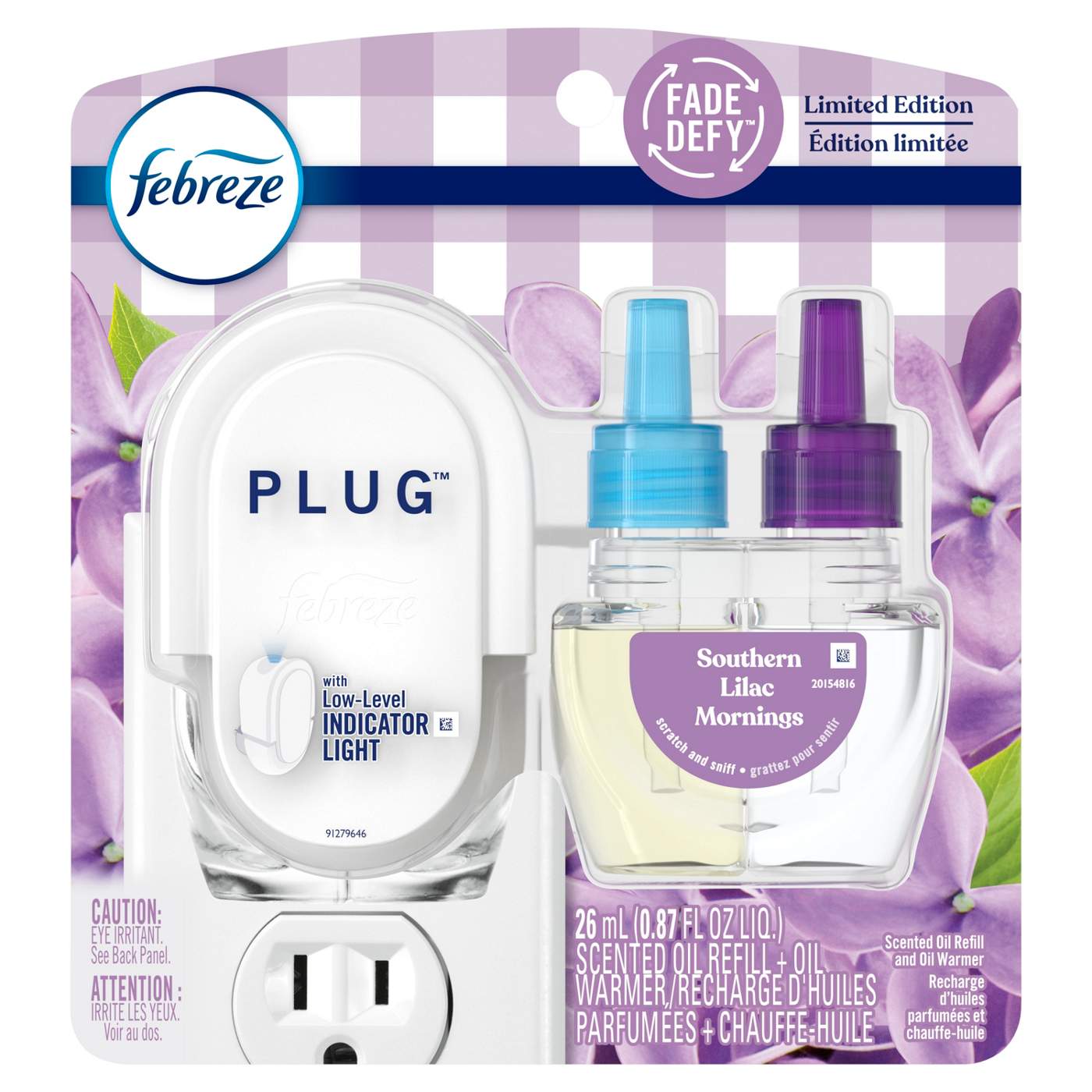 Febreze Plug In Air Freshener, Scented Oil Starter Kit, Warmer + 1 Refill - Southern Lilac Mornings; image 3 of 10