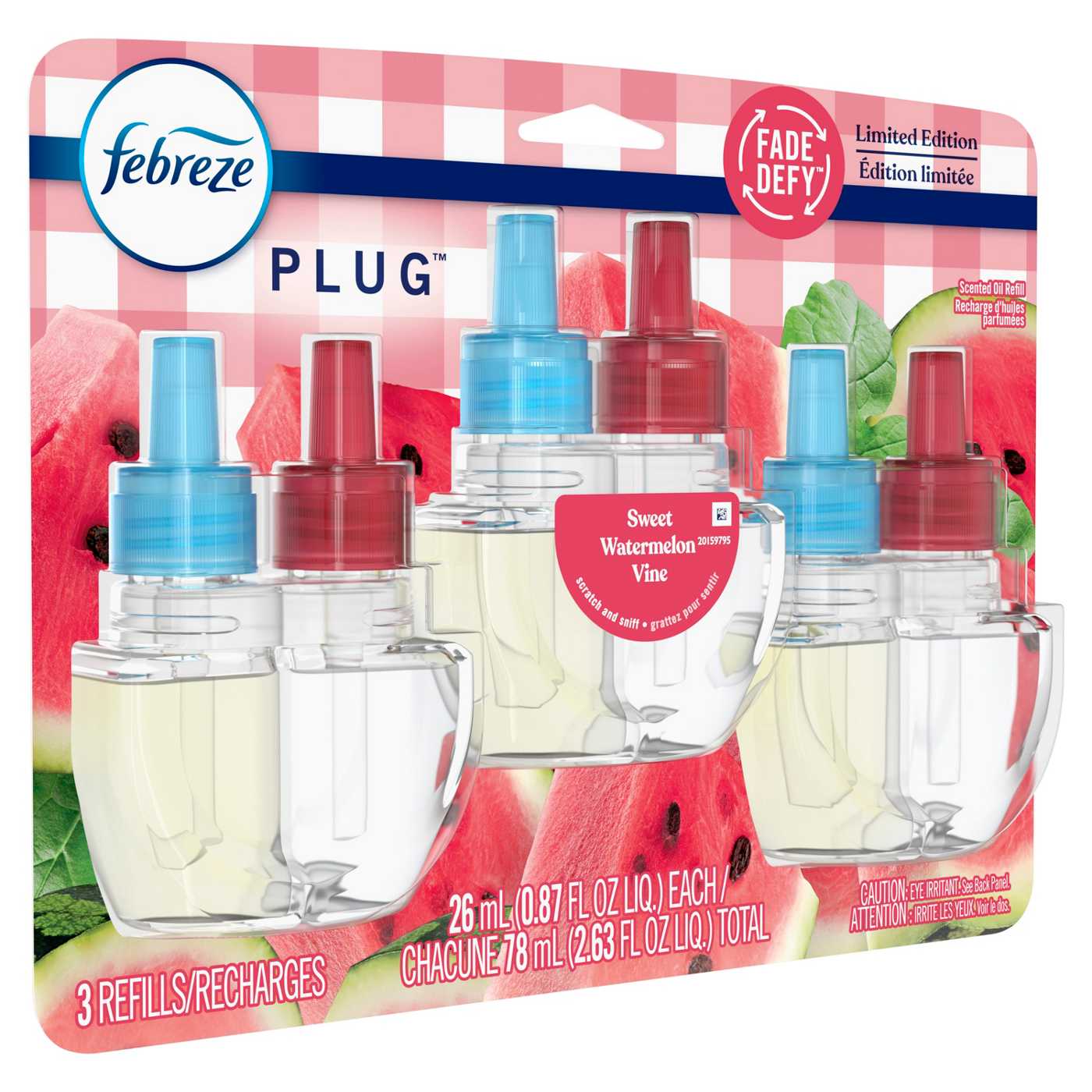 Febreze Plug In Air Freshener Scented Oil Refill - Sweet Watermelon Vine; image 3 of 10