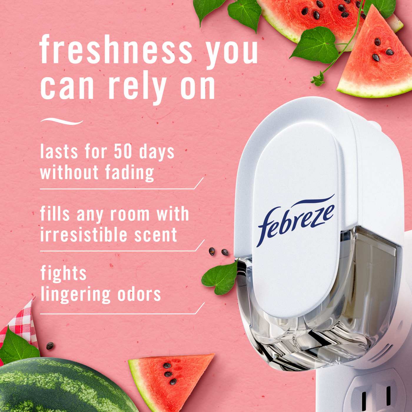 Febreze Plug In Air Freshener Scented Oil Refill - Sweet Watermelon Vine; image 7 of 10