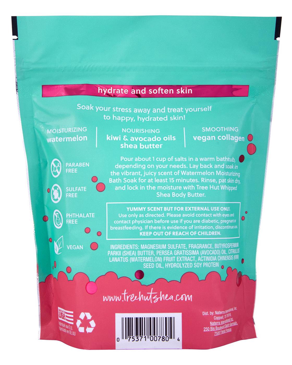 Tree Hut Moisturizing Bath Soak - Watermelon; image 2 of 2