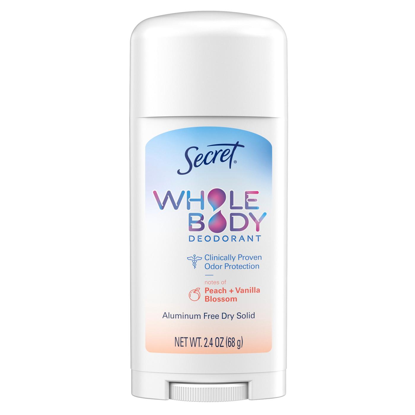 Secret Whole Body Aluminum Free Deodorant - Peach + Vanilla Blossom; image 1 of 2
