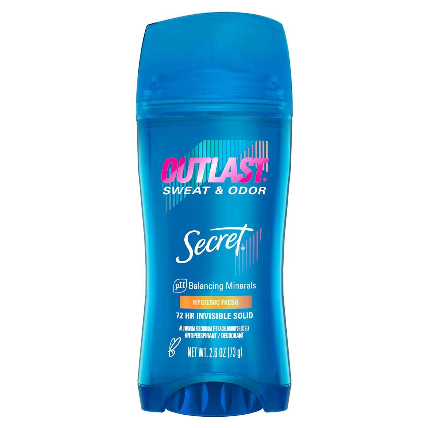Secret Outlast 72 Hr Antiperpirant Deodorant- Hygienic Fresh; image 1 of 2