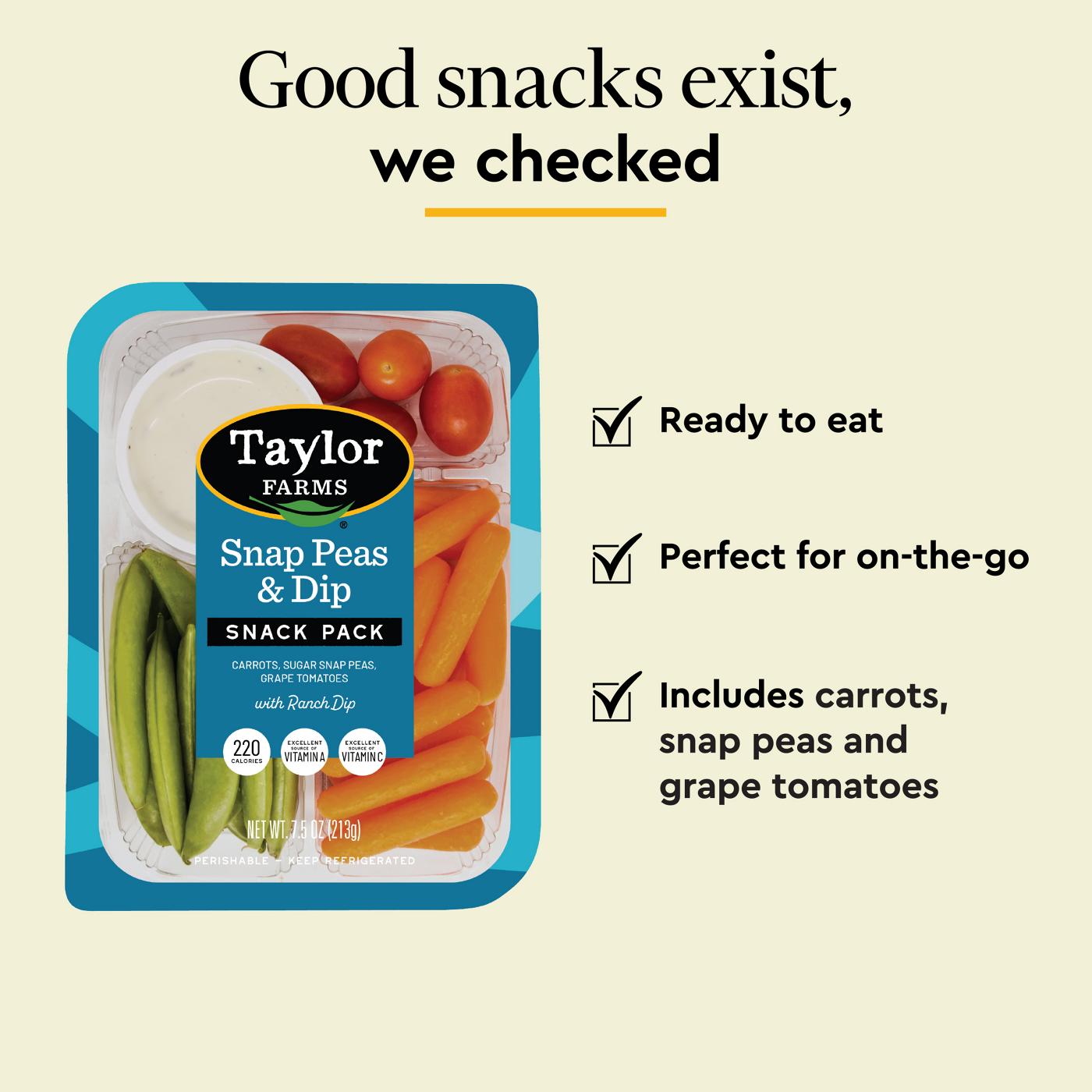 Taylor Farms Snap Peas & Dip Snack Pack; image 2 of 4