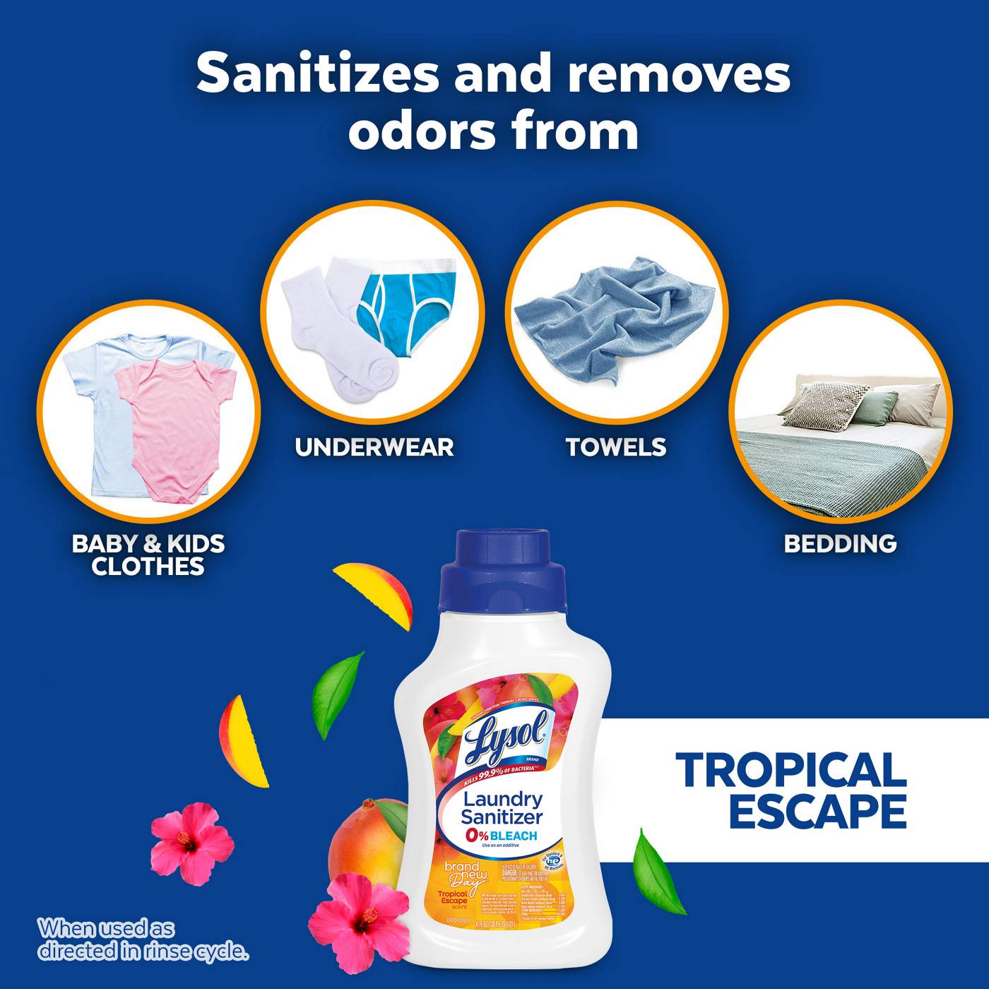 Lysol Laundry Sanitizer and Odor Eliminator - Tropical Escape; image 3 of 6