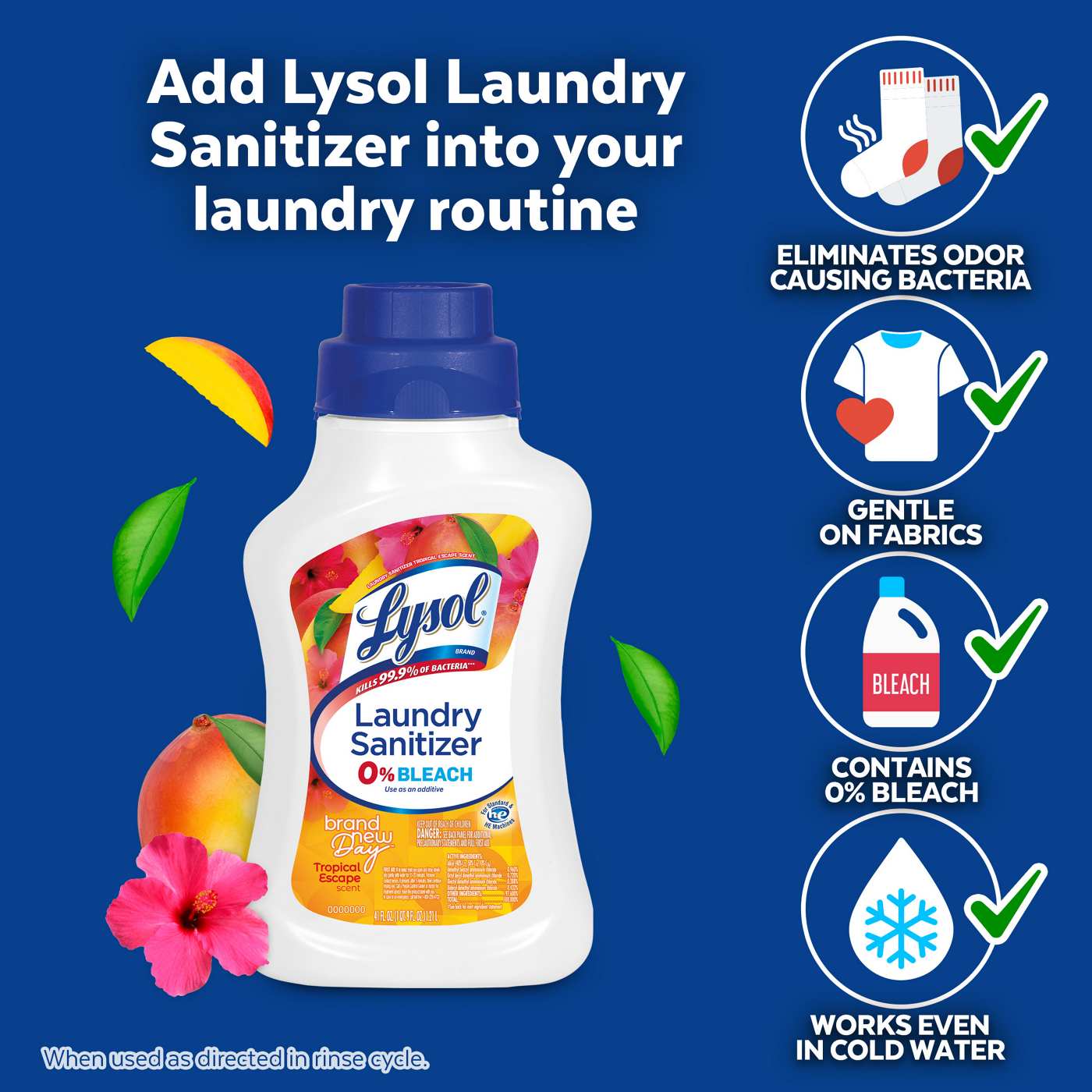 Lysol Laundry Sanitizer and Odor Eliminator - Tropical Escape; image 4 of 6