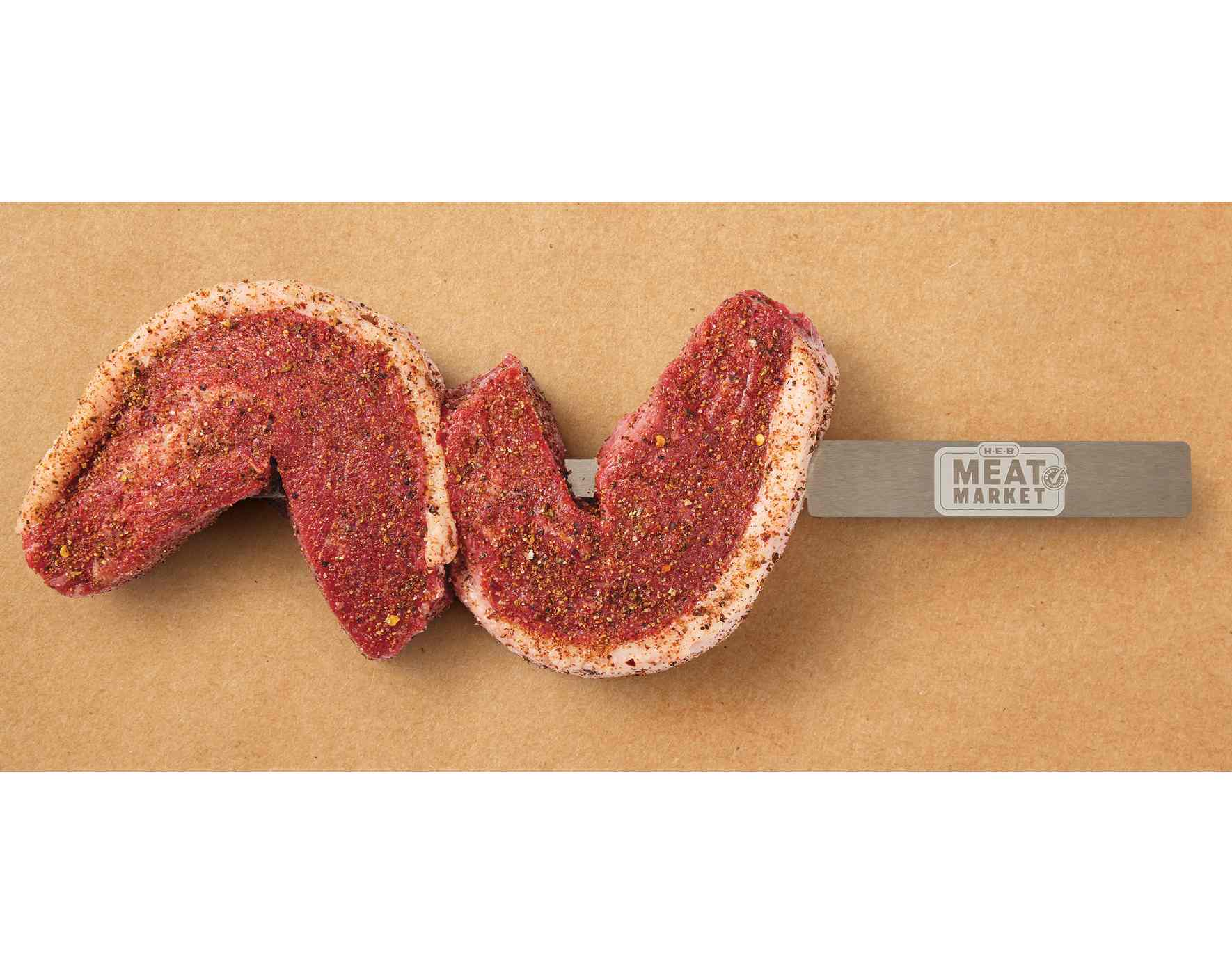 H-E-B Meat Market Seasoned Beef Picanha Steak Skewer - 5 Pepper 5 Salt; image 2 of 4