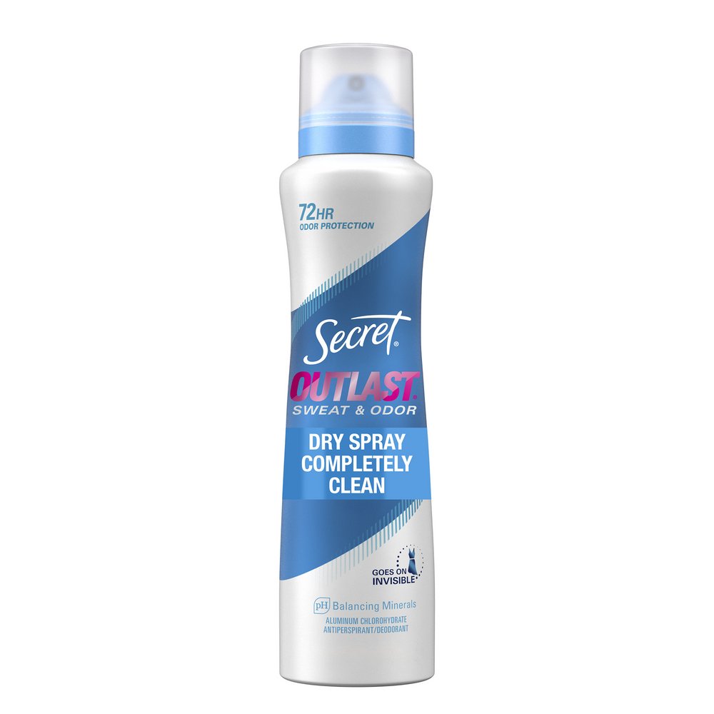 Secret Outlast 72 Hr Antiperspirant Deodorant Dry Spray Completely