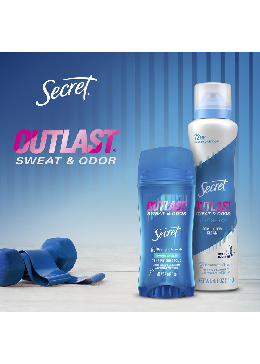 Secret Outlast Completely Clean Antiperspirant, 2.6 oz (Pack of 2)