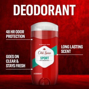 Old Spice Aluminum Free Deodorant for Men, High Endurance Pure Sport, 3.4 oz