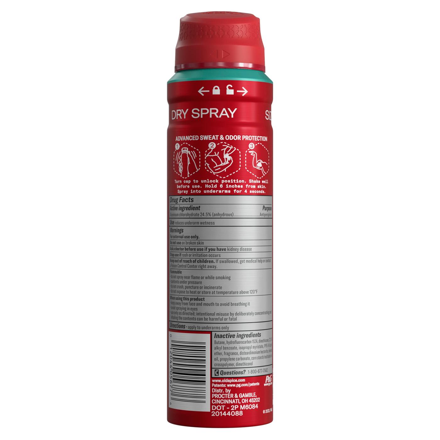 Old Spice Dry Spray Antiperspirant - Pure Sport; image 2 of 2