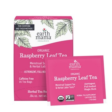 Earth Mama Organic Raspberry Leaf Tea Bags, 16 ct