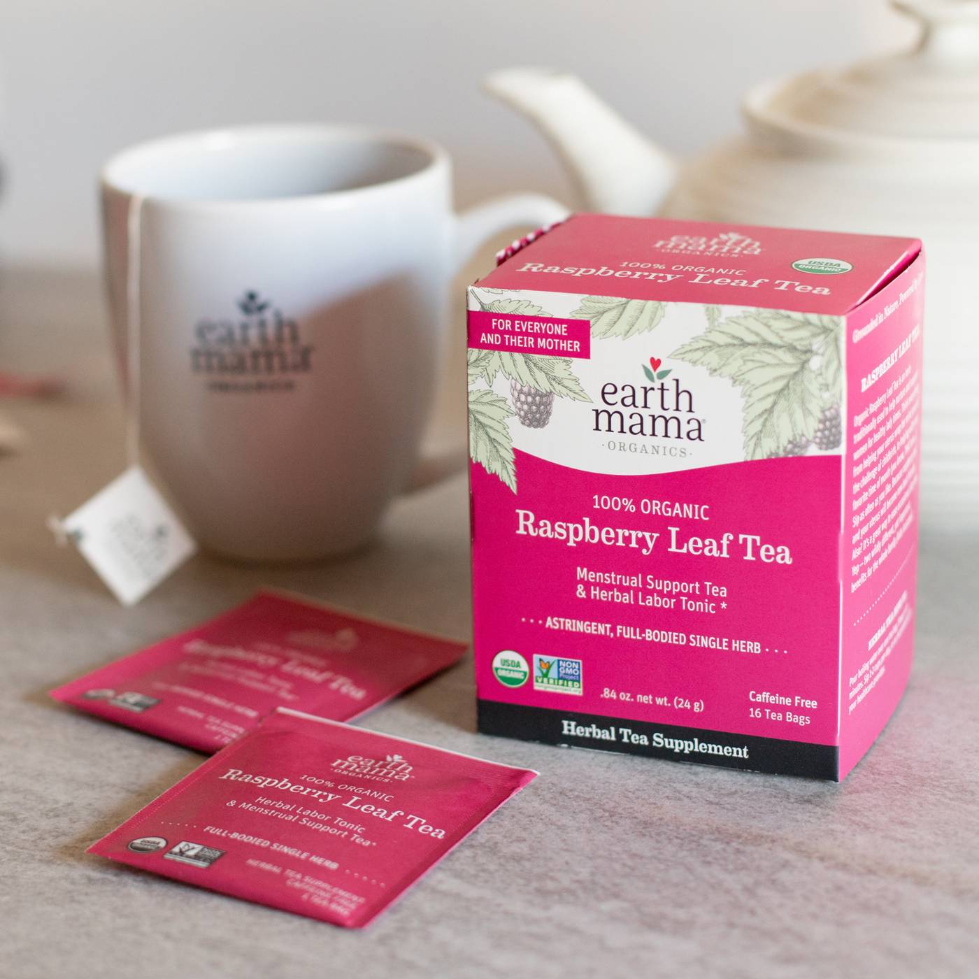 Earth Mama Organic Raspberry Leaf Tea Bags; image 3 of 4