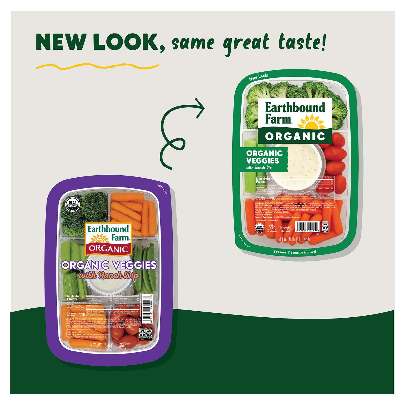 Earthbound Farm Organic Veggies Tray with Ranch Dip Shop Standard