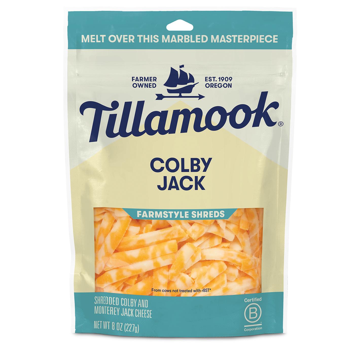 Tillamook Colby Jack Shredded Cheese, Thick Cut; image 1 of 4