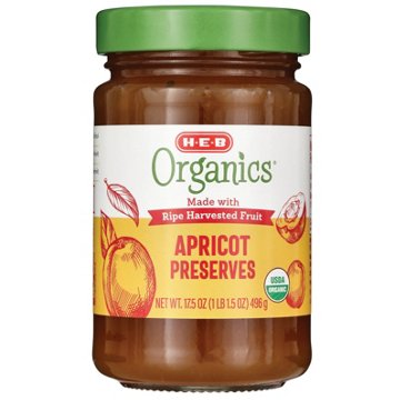 H-E-B Organics Apricot Preserves, 17.5 oz