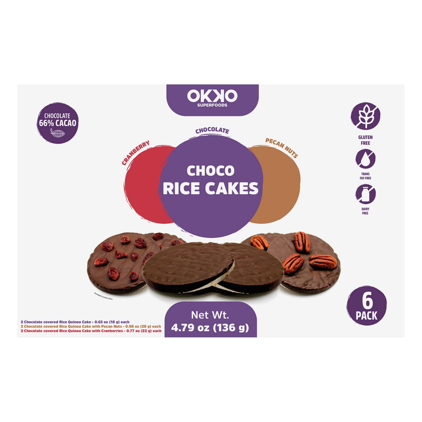 OKKO Super Foods Choco Rice Cakes Variety Multipack; image 1 of 3