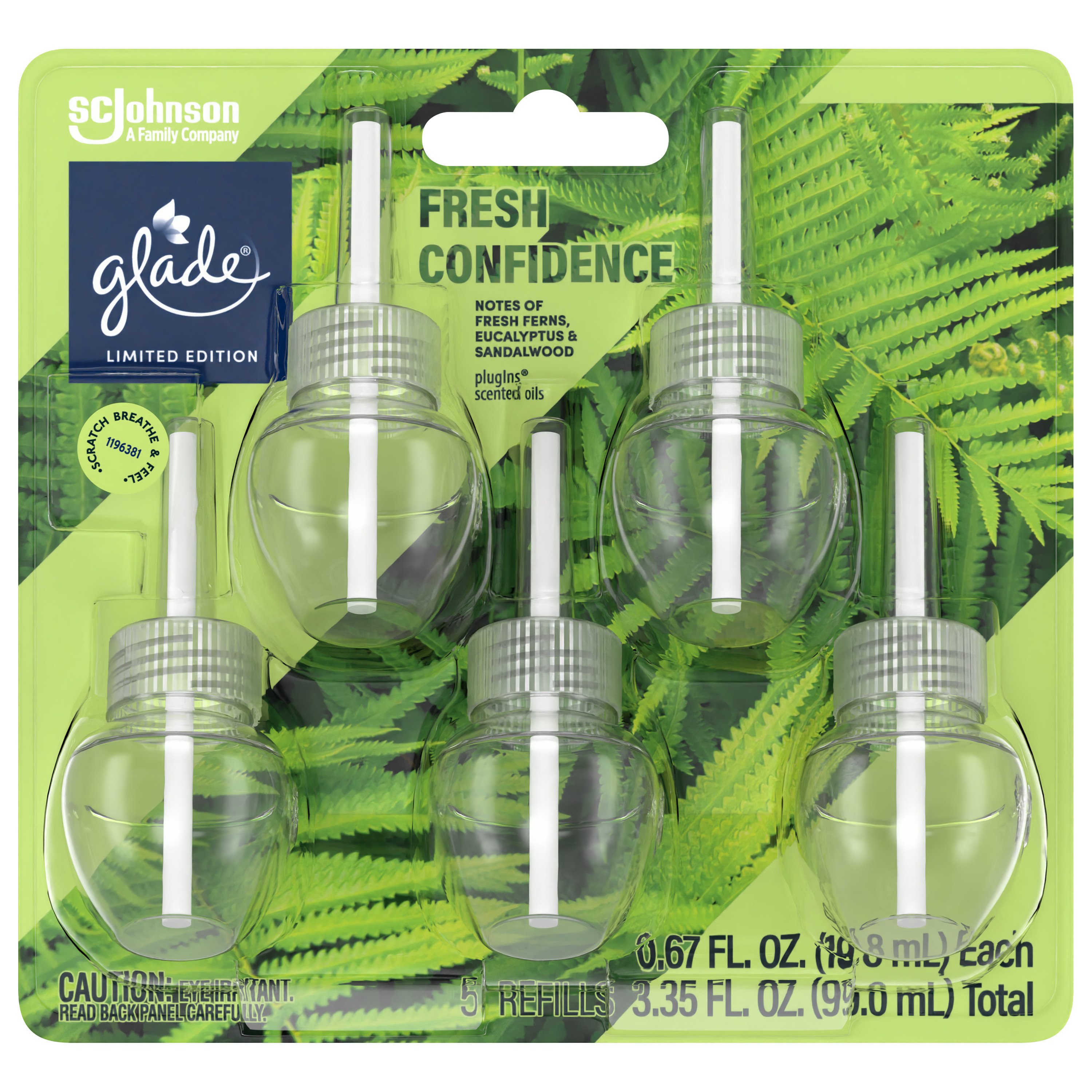 Glade PlugIns Scented Oil Air Freshener Refills Fresh Confidence