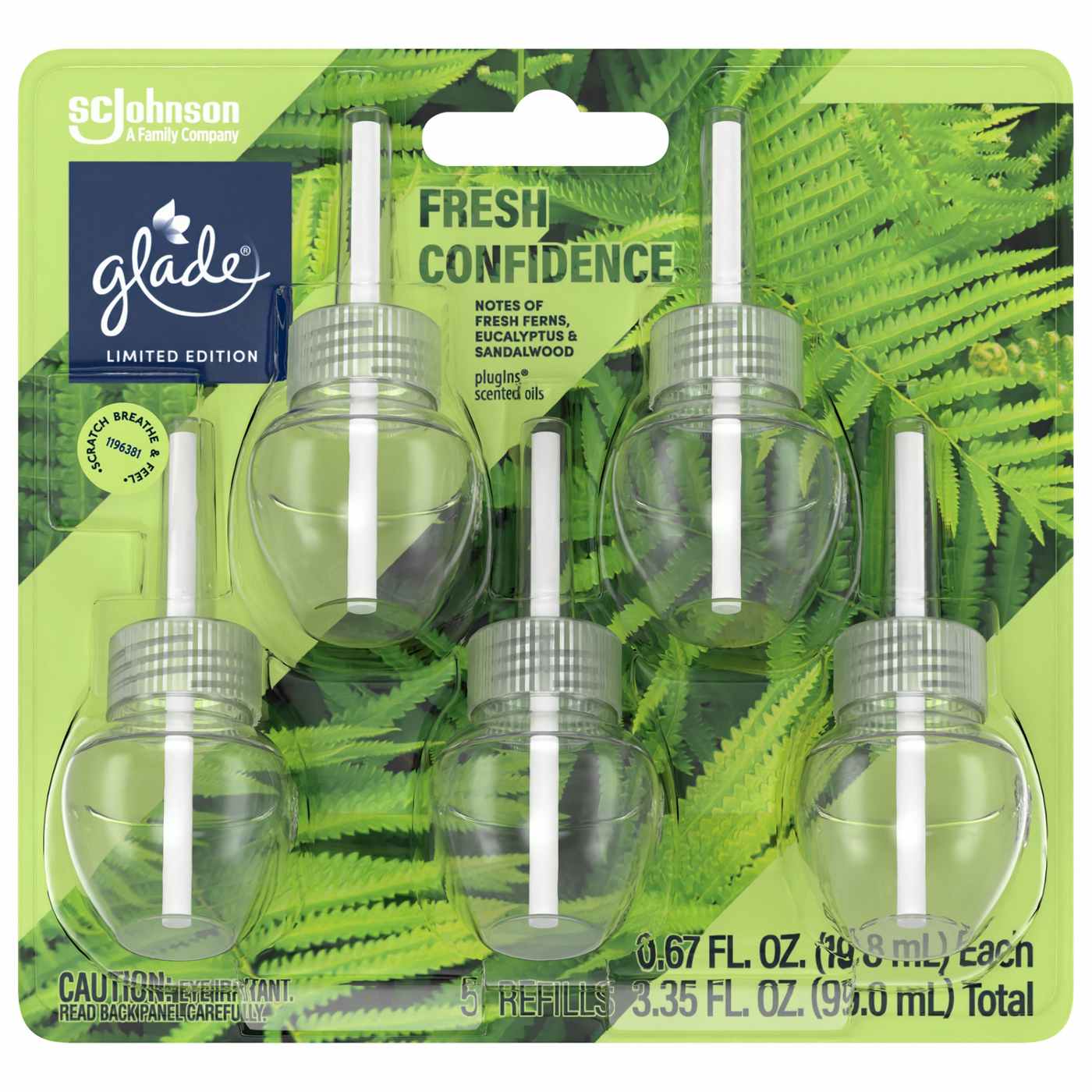 Glade PlugIns Scented Oil Air Freshener, Fresh Confidence Limited, 3.35 oz Total; image 1 of 8