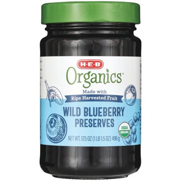 H-E-B Organics Wild Blueberry Preserves, 17.5 oz
