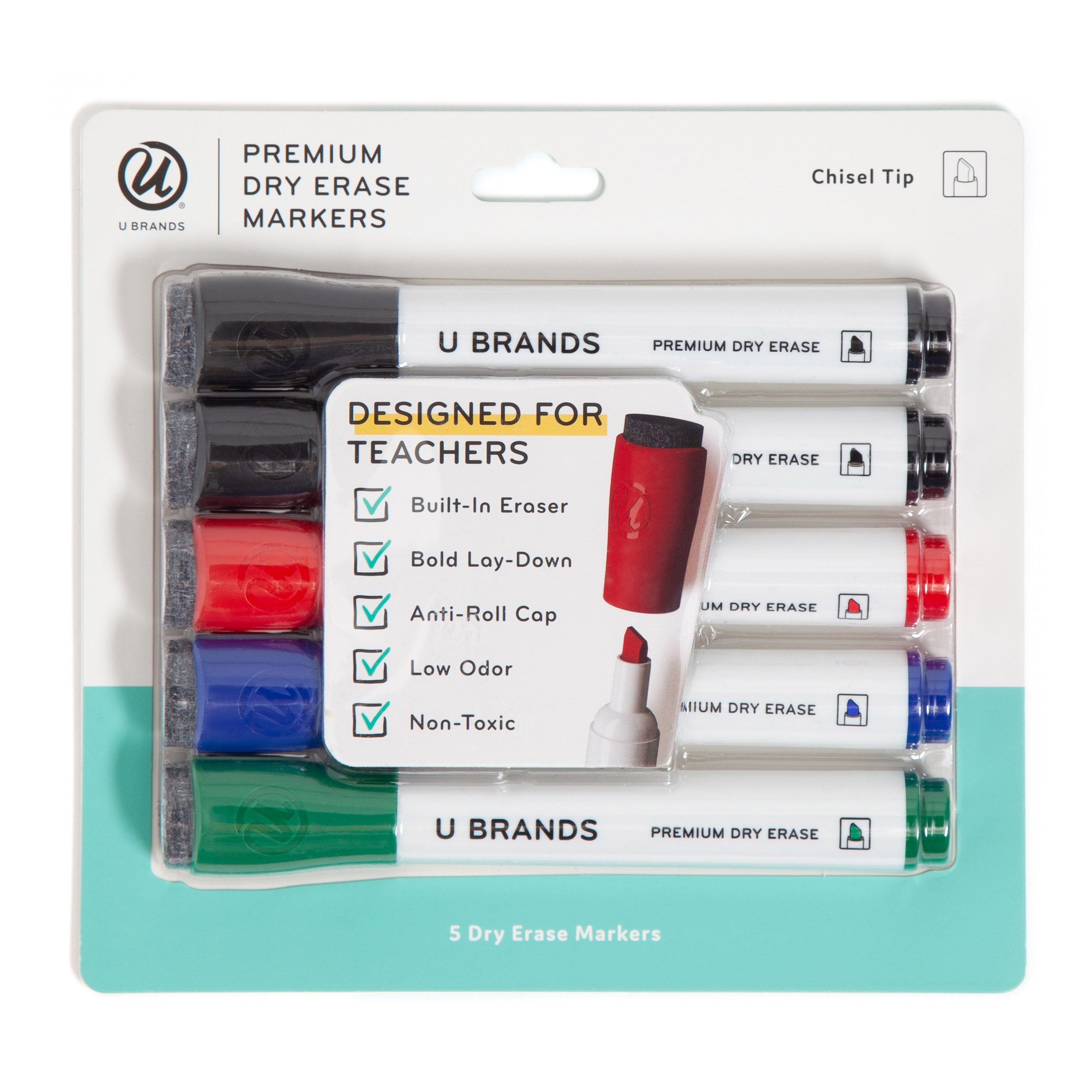 U Brands Chisel Tip Premium Dry Erase Markers Assorted Ink Shop