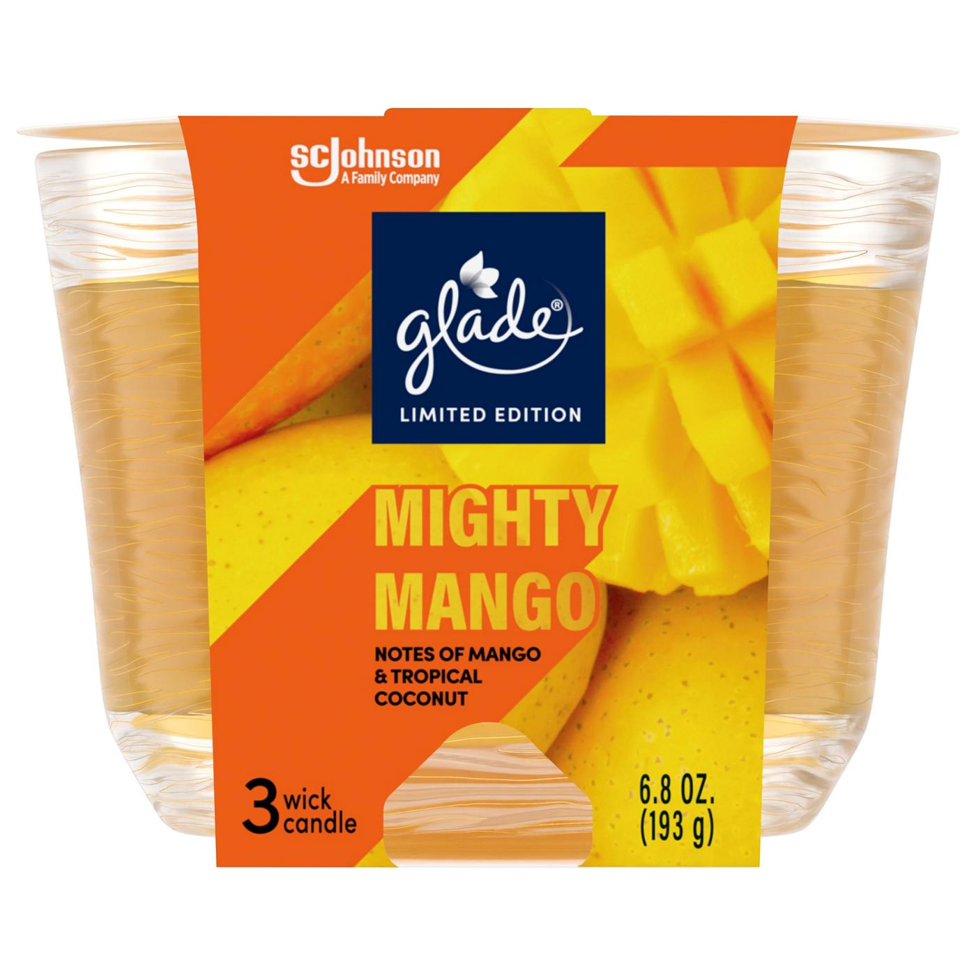 Glade 3-Wick Candle, Mighty Mango Limited Edition Fragrance; image 1 of 3