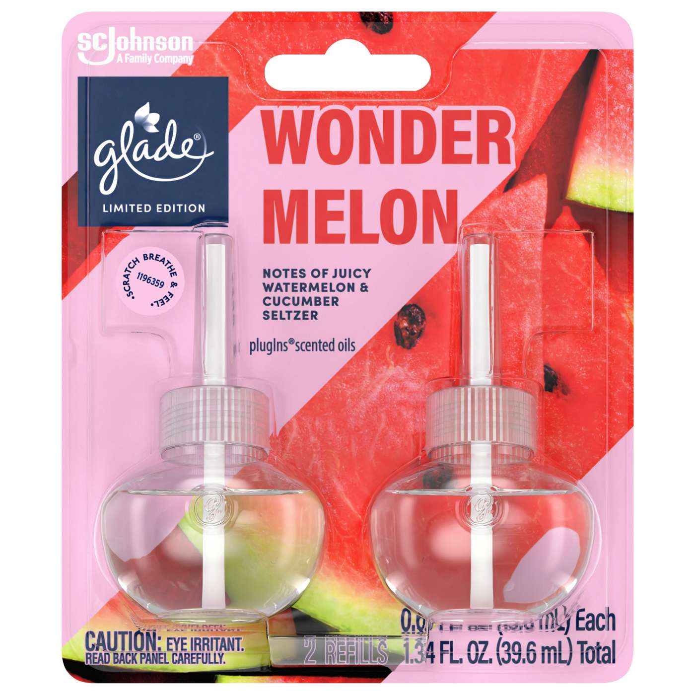 Glade PlugIns Scented Oil Air Freshener, Wonder Melon Limited Edition, 1.34 oz Total; image 1 of 4