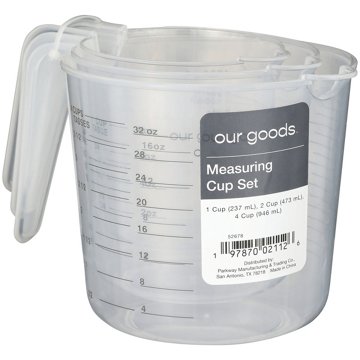 our goods Plastic Measuring Cup Set, 3 pc