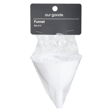 our goods Plastic Funnels, 3 pc
